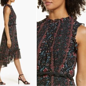 Julia Jordan Sleeveless Mock Neck Midi Dress